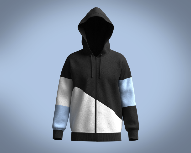 Hoodie - Contrast Color 3D मॉडल .c4d .max .obj .3ds .fbx .stl .blend 