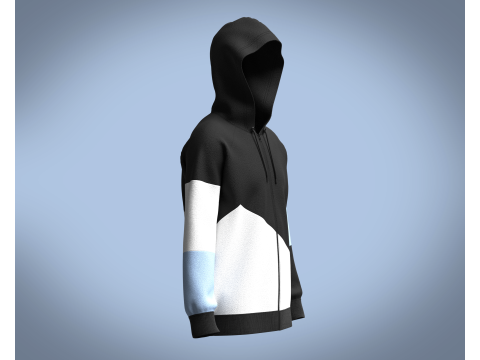 Hoodie - Contrast Color 3D मॉडल