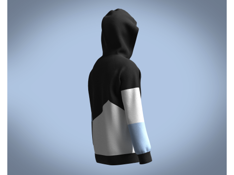 Hoodie - Contrast Color 3D मॉडल