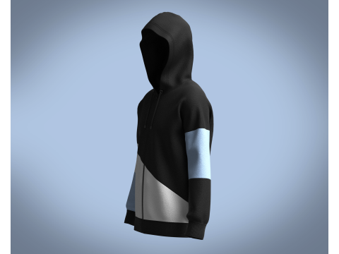 Hoodie - Contrast Color 3D मॉडल