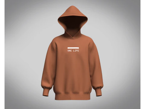 Толстовка - Коричневый 3D Модель