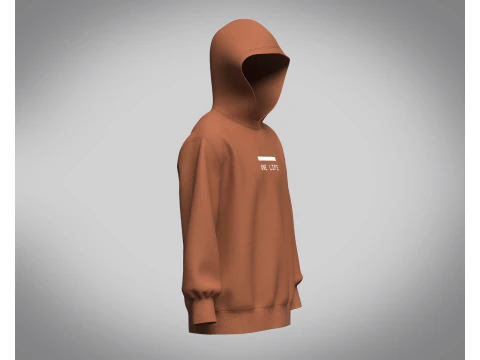 Hoodie - Brown 3D Model