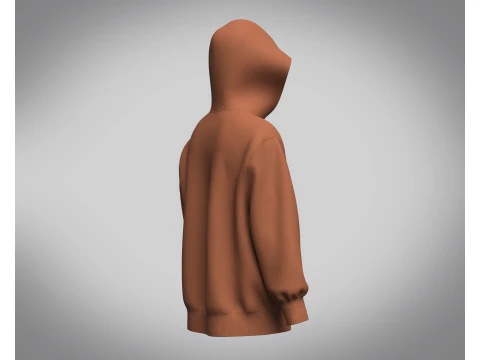 Hoodie - Brown 3D Model