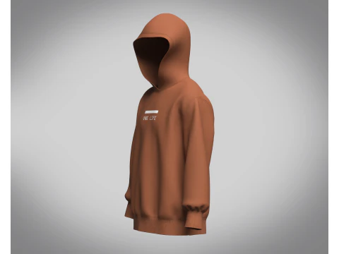 Hoodie - Brown 3D Model