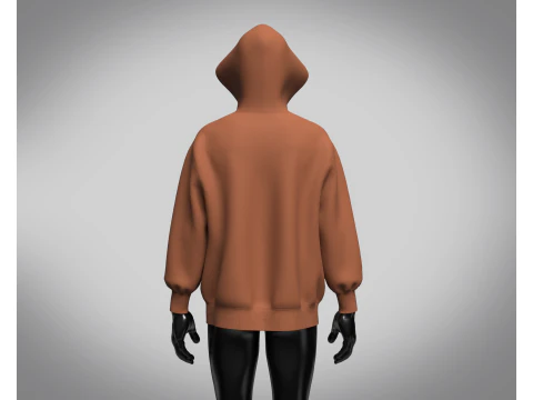 Hoodie - Brown 3D Model