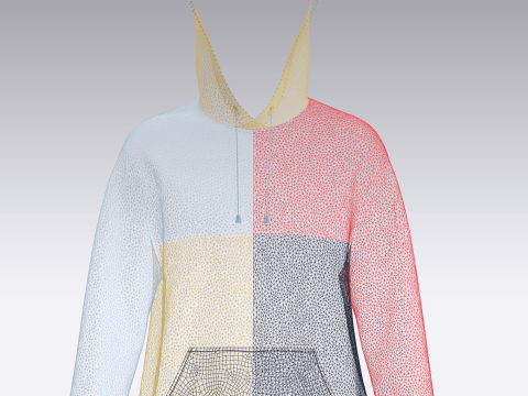 Hoodie Multi - Color 3D 모델