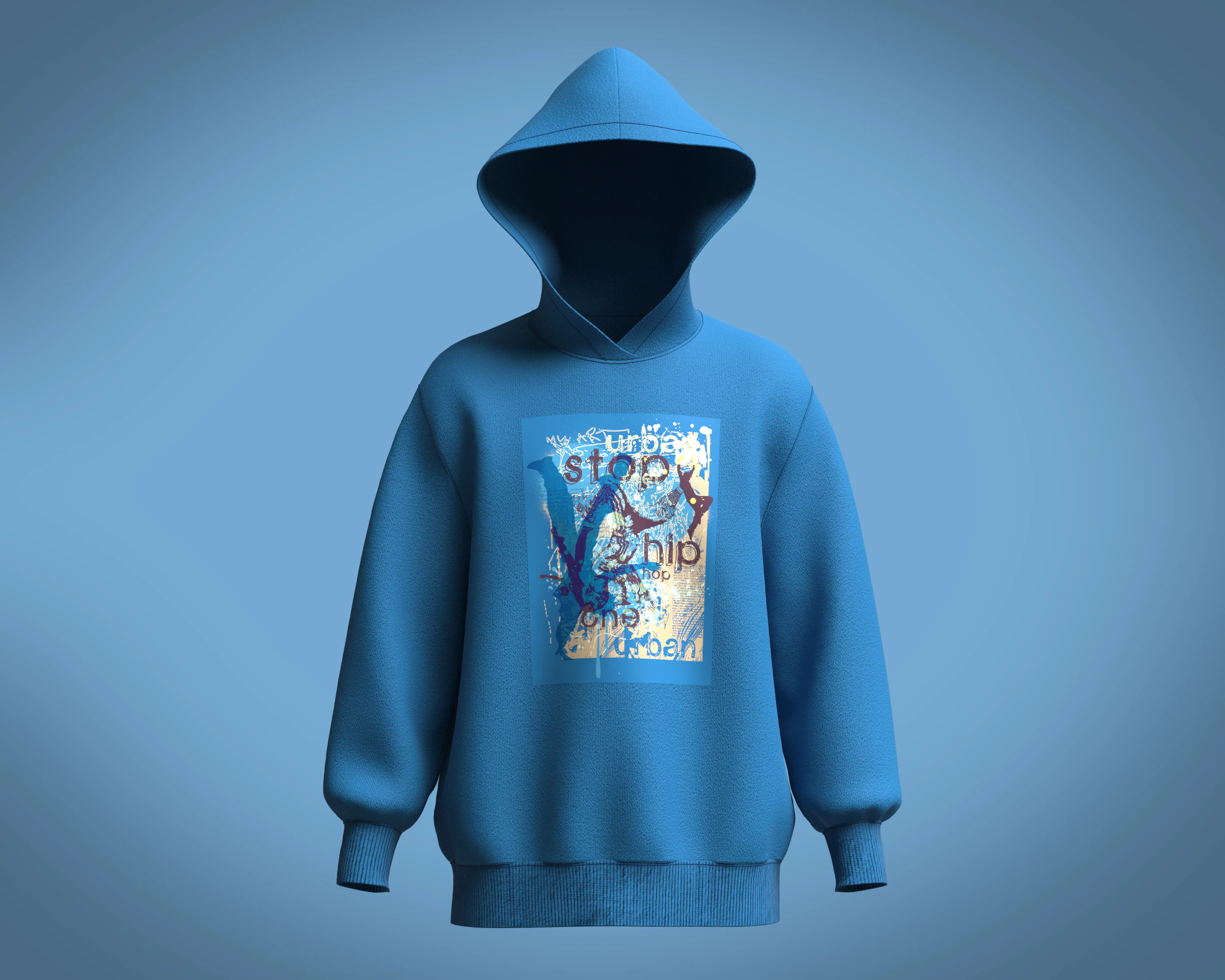 Hoodie - STOP 3D Model .c4d .max .obj .3ds .fbx .stl .blend
