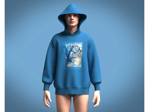 Hoodie - STOP 3D Model