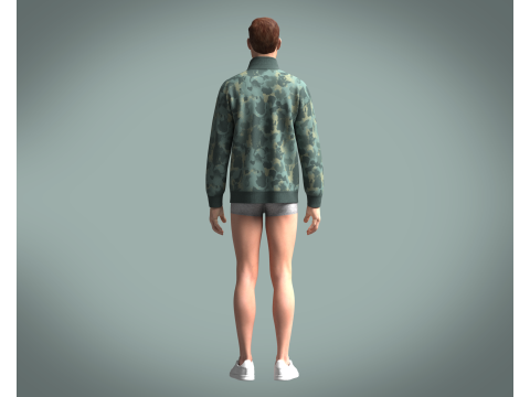 Jacket - Camo 3D Модель