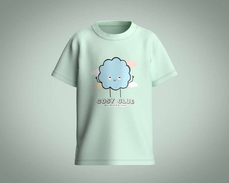 Kids T-Shirt Cosy Club 3D Модель .c4d .max .obj .3ds .fbx .stl .blend 