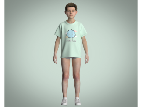 Kids T-Shirt Cosy Club 3D Модель