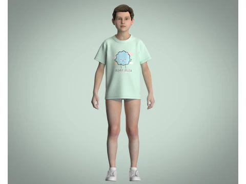 Kids T-Shirt Cosy Club 3D Model