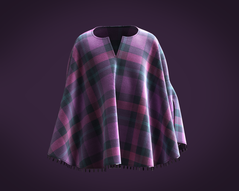 Kidswear - Blanket Pancho Model 3D .c4d .max .obj .3ds .fbx .stl .blend 