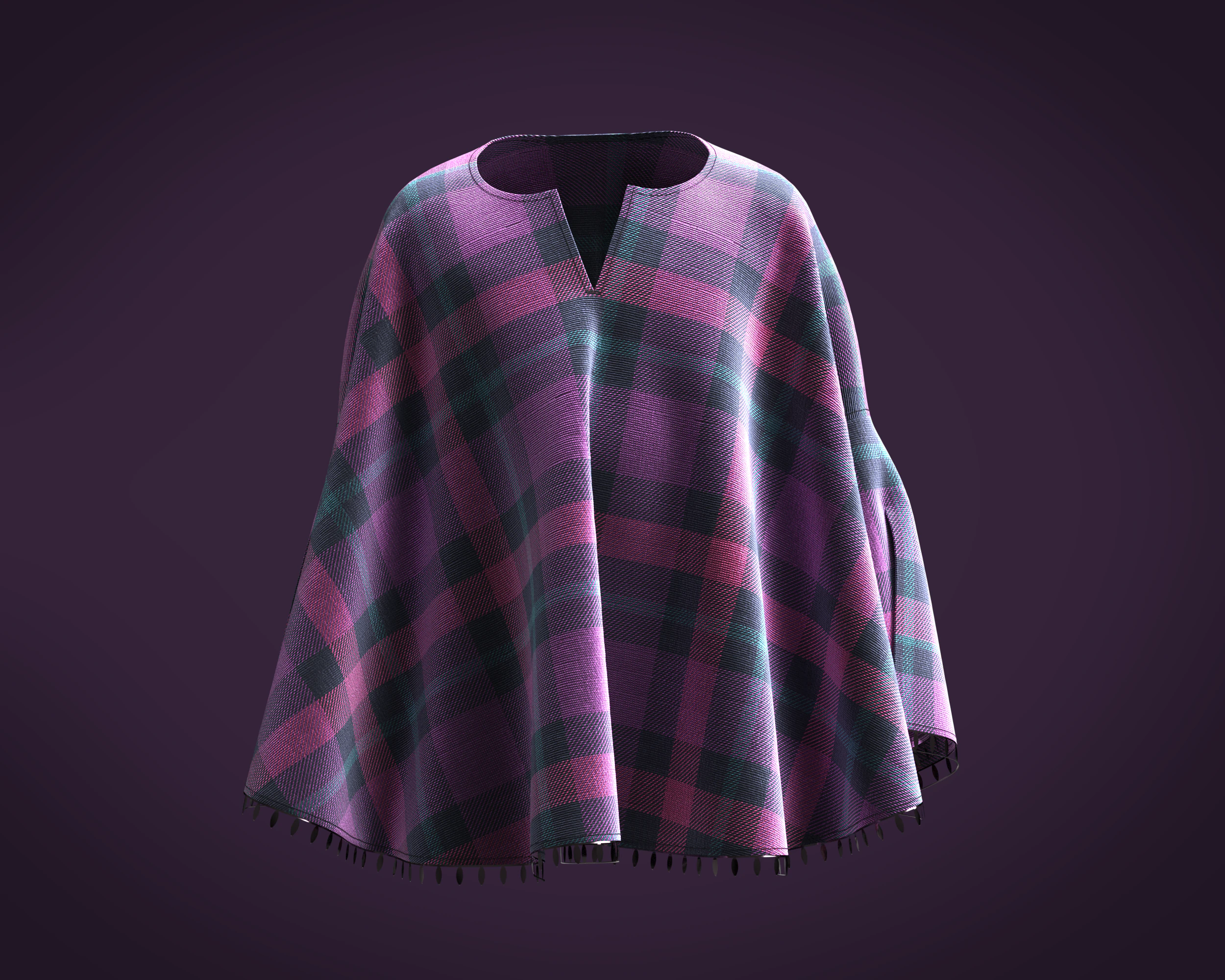 Kidswear - Blanket Pancho 3D Model .c4d .max .obj .3ds .fbx .stl .blend 