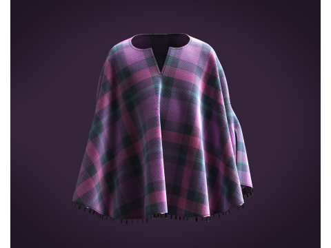 Kidswear - Blanket Pancho 3D Model