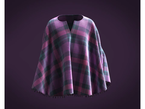 बच्चों के पहनावे - कंबल पोंचो 3D मॉडल