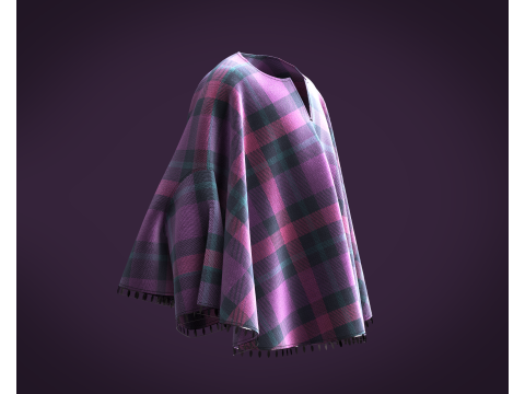 Kidswear - Blanket Pancho Model 3D