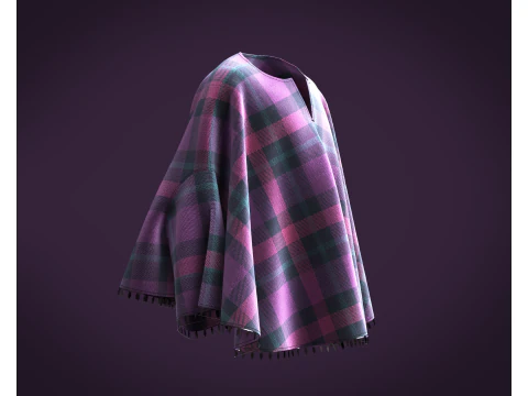 Kidswear - Blanket Pancho 3D Model