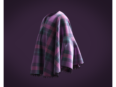 Kidswear - Blanket Pancho Model 3D
