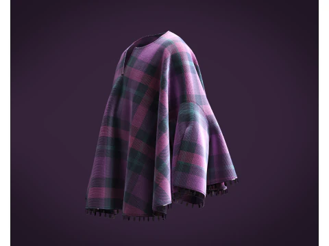 Kidswear - Blanket Pancho 3D Model
