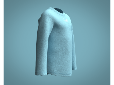 Kids - Printed Sweatshirt 3D Model