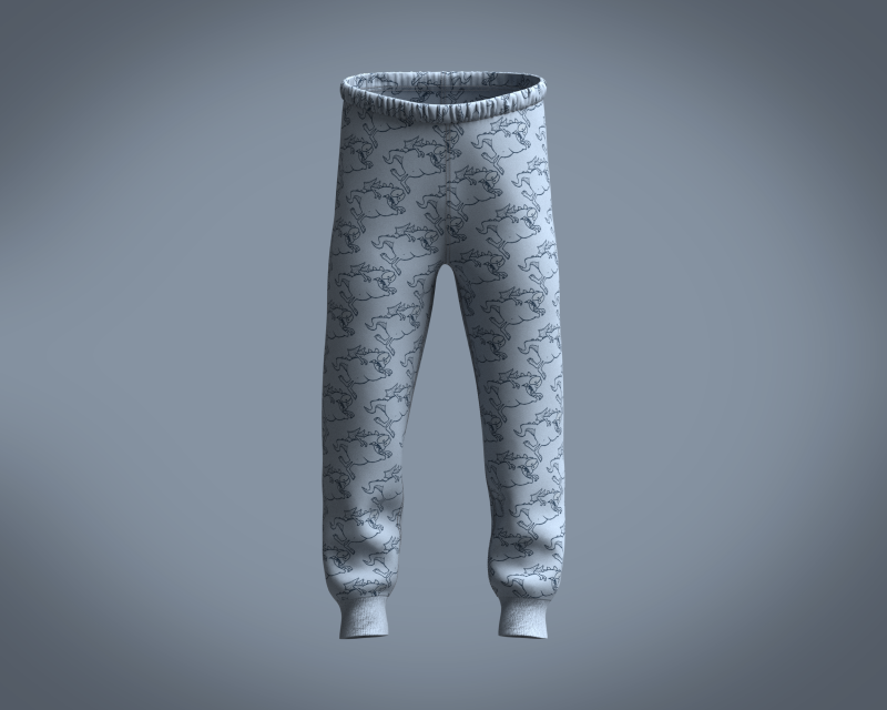 Kids - Printed Jogger 3D Model .c4d .max .obj .3ds .fbx .stl .blend 