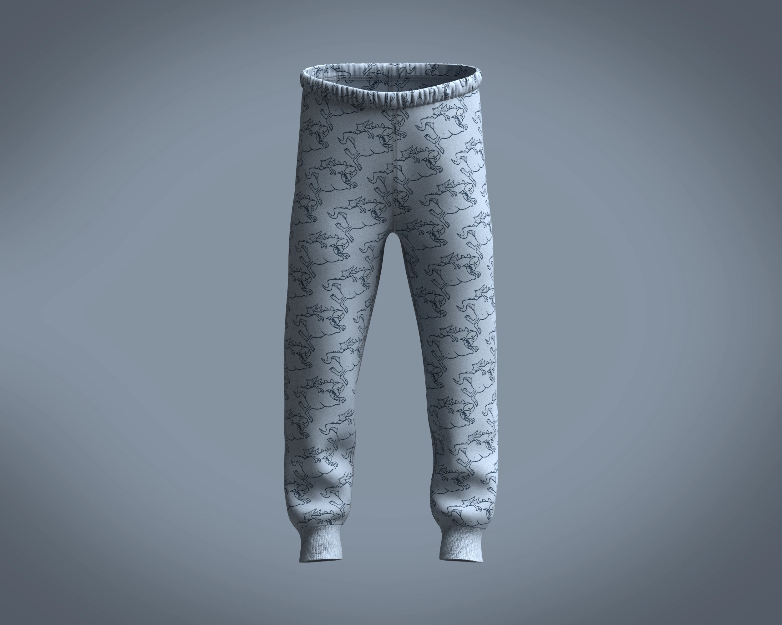 Kids - Printed Jogger 3D Model .c4d .max .obj .3ds .fbx .stl .blend