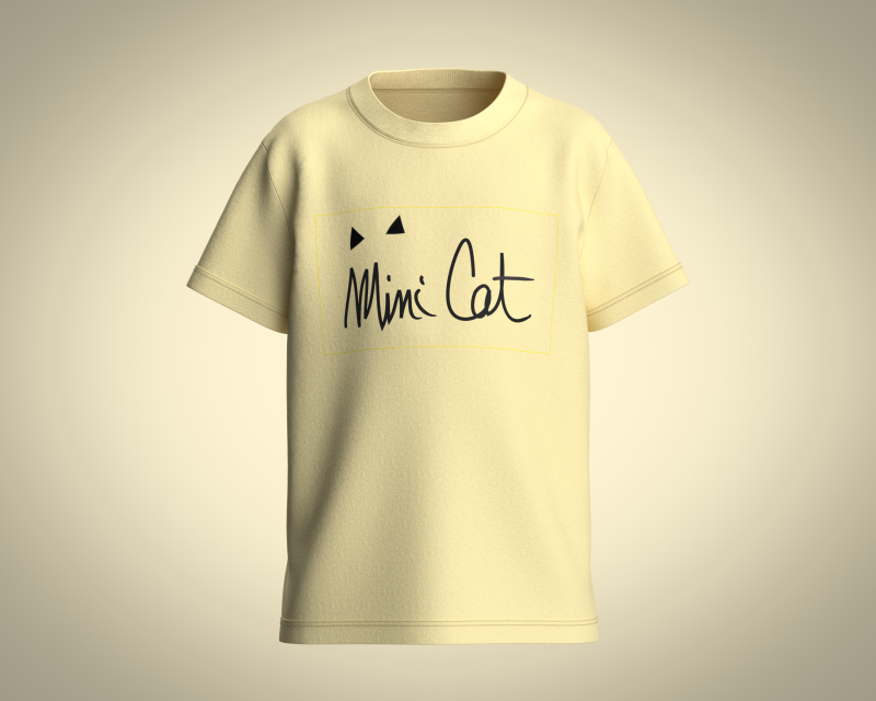 Kids T-Shirt Mini Cat Modèle 3D .c4d .max .obj .3ds .fbx .stl .blend 