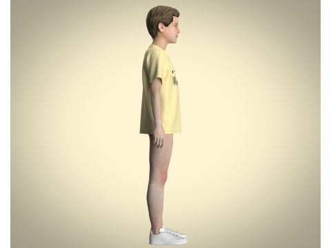Kids T-Shirt Mini Cat Modèle 3D