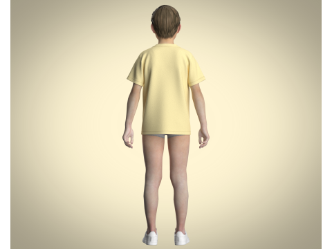 Kids T-Shirt Mini Cat Modèle 3D