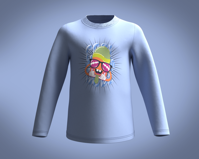 Kids Print Sweatshirt 3D Model in Giyim 3DExport