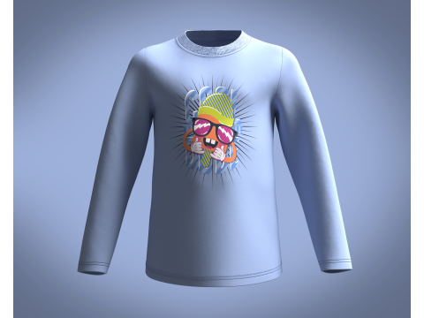 Kids - Print Sweatshirt 3D Model