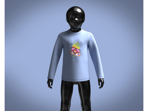 Kids - Print Sweatshirt Modèle 3D