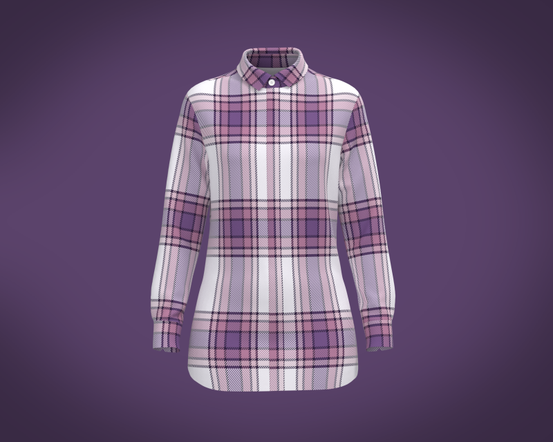 Ladies Full Sleeve Striped Print Shirt 3D 模型 .c4d .max .obj .3ds .fbx .stl .blend 