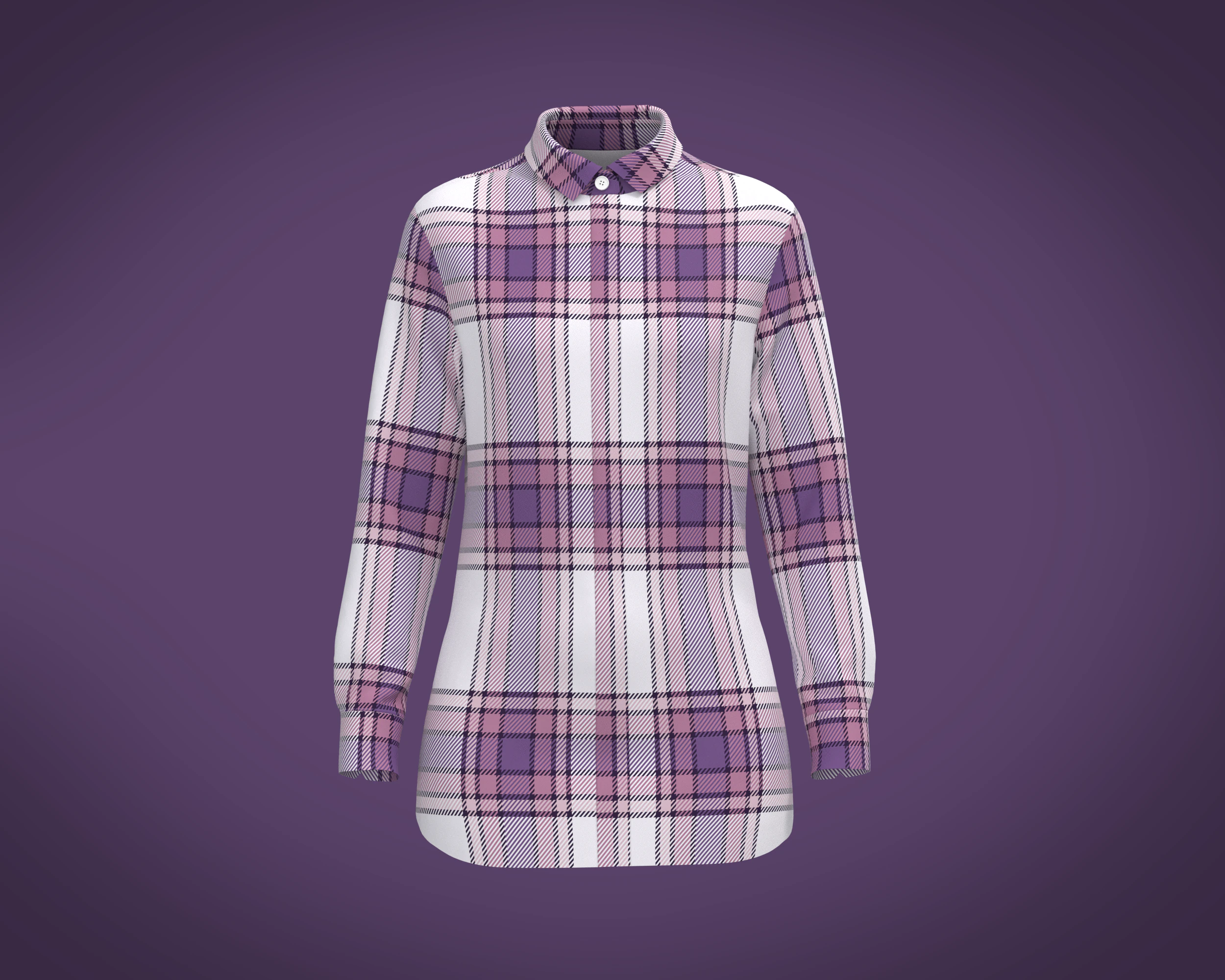 Ladies Full Sleeve Striped Print Shirt 3D Model .c4d .max .obj .3ds .fbx .stl .blend