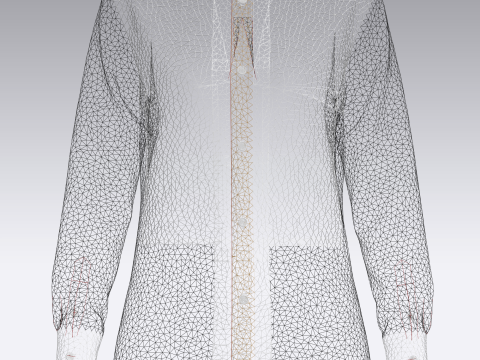 Ladies Black Shirt 3D Model