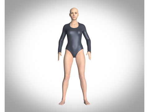 Ladies Bodysuit With Genesis 8 3D Model
