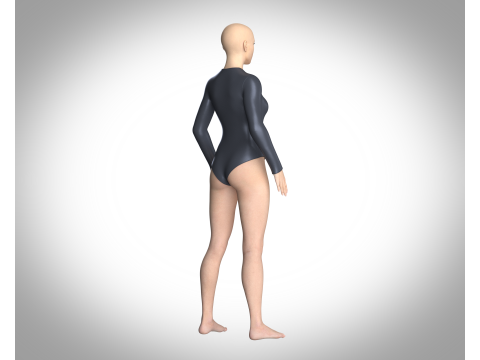 Ladies Bodysuit With Genesis 8 3D Model