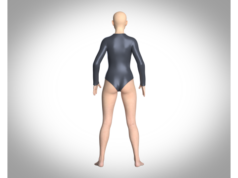 Ladies Bodysuit With Genesis 8 3D Model