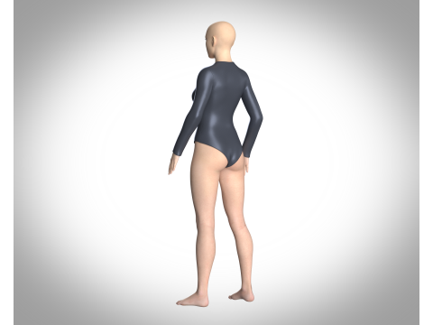 Ladies Bodysuit With Genesis 8 3D Model