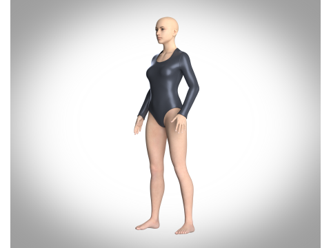 Ladies Bodysuit With Genesis 8 3D Model