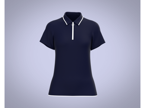Ladies Blue Polo 3D Model