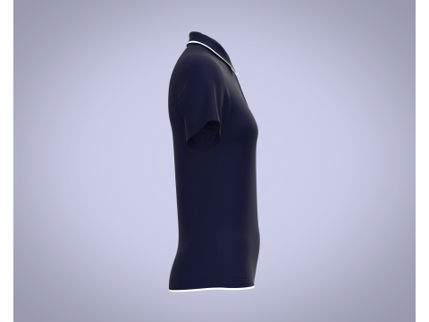Ladies Blue Polo Modelo 3D