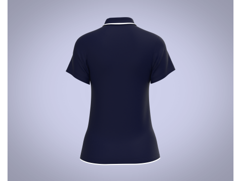 Ladies Blue Polo Modelo 3D