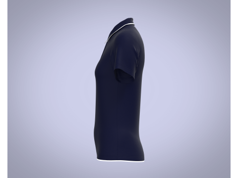 Ladies Blue Polo Modelo 3D