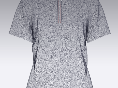 Ladies Blue Polo Modelo 3D