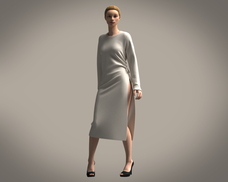 Ladies Long Sweater Modelo 3D .c4d .max .obj .3ds .fbx .stl .blend 