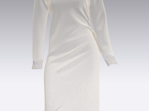 Ladies Long Sweater Modelo 3D