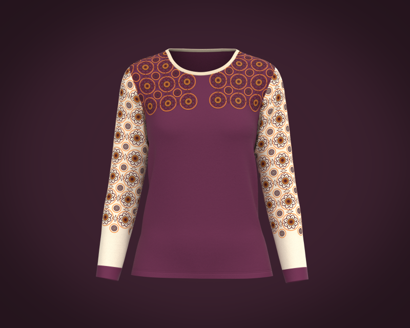 Ladies Long Sleeve Tshirt 3D 模型 .c4d .max .obj .3ds .fbx .stl .blend 