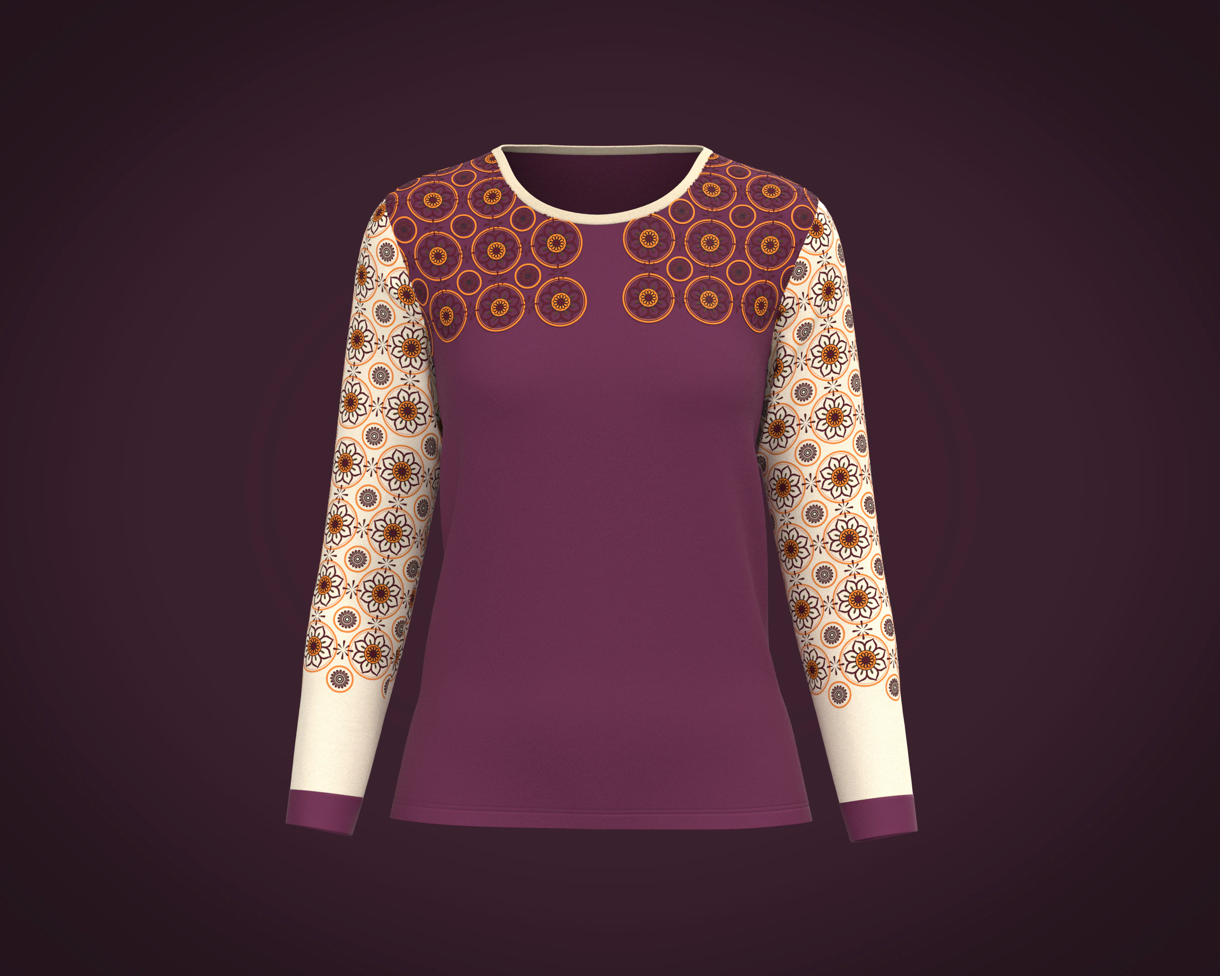 Ladies Long Sleeve Tshirt 3D Model .c4d .max .obj .3ds .fbx .stl .blend 